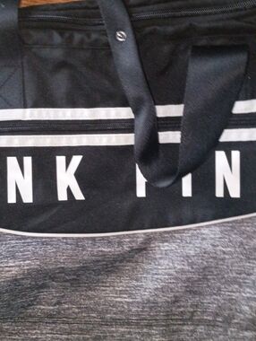 PINK Victoria's Secret Black and White Men's Duffel Bag
